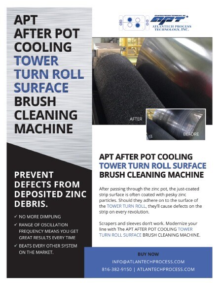 AFTER POT COOLING (APC) TOWER TURN ROLL SURFACE CLEANING BRUSH MACHINE BROCHURE