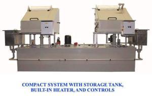 Compact ultrasonic wire cleaning system