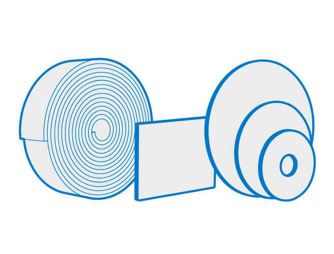ROLL, HAND PAD, DISC CONSTRUCTION