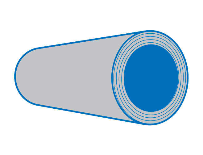NON-WOVEN CONVOLUTE BRUSH CONSTRUCTION