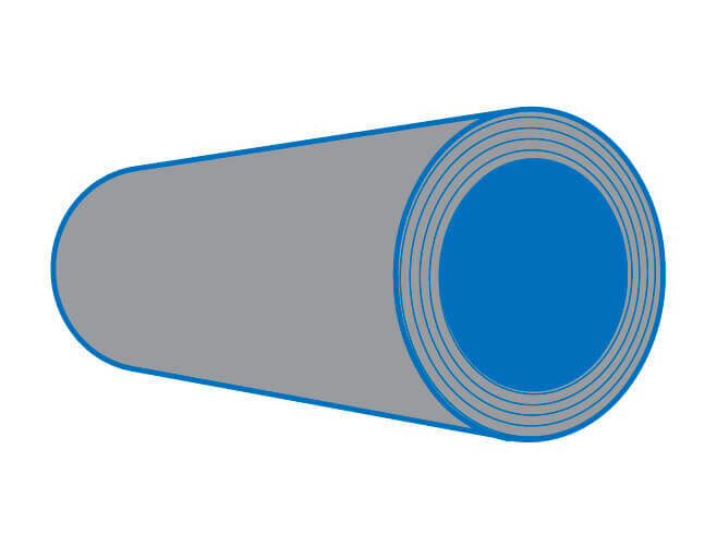 NON-WOVEN CONVOLUTE BRUSH CONSTRUCTION