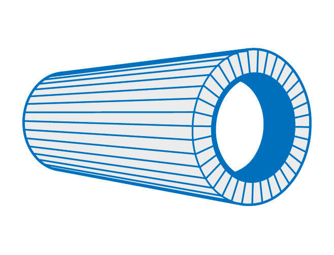 INTERLEAVED FLAP BRUSH CONSTRUCTION