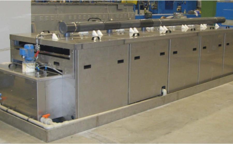 ULTRASONIC CONTINUOUS CLEANING SYSTEMS FOR WIRE ALLOY